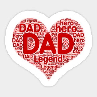 Dad Father's Hero Sticker